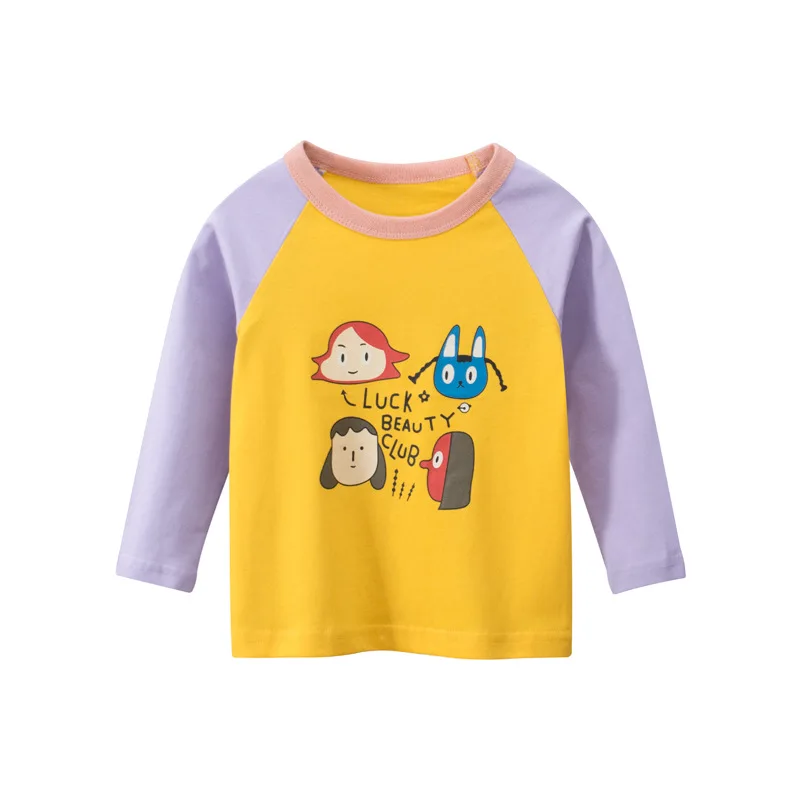 

Spring Children's Cotton Long Sleeve Cartoon Cute Doll T-Shirt Girls Kids Princess Party Tops Clothes