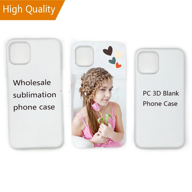 

wholesale high quality PC frosted hard 3d sublimation phone case Print LOGO blank cover for iPhone 12 pro max cover, Black blank