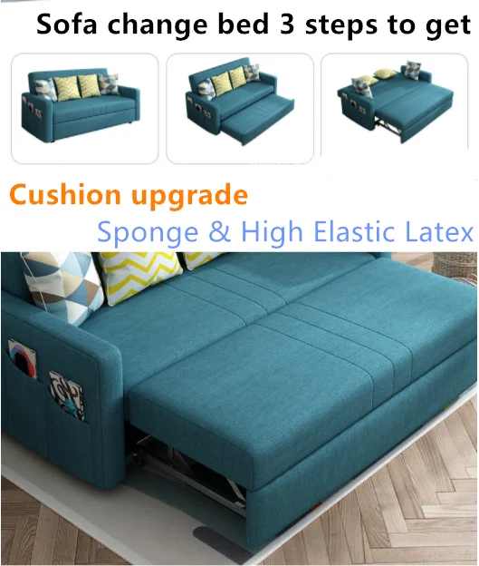 New Design Furniture Modern Lazy Sleeping Sectional Folding Cheap Sofa Bed Fabric