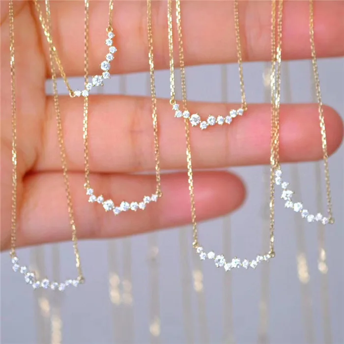 

GT Hot Selling Elegant 925 Sterling Silver Necklace Women Fashion Gold Plated Jewelry Necklace 2021