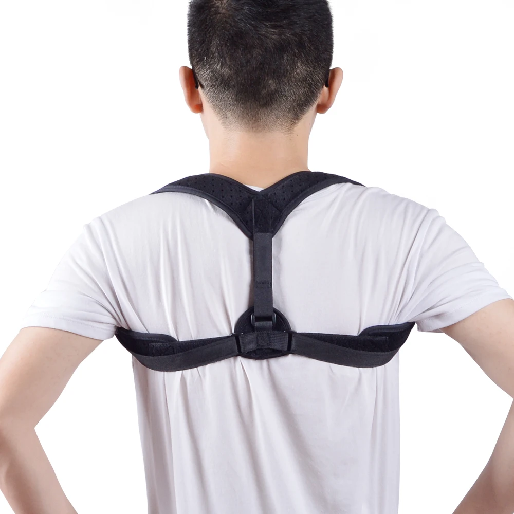 Amazon Hot Sales New Products Adjustable Upper Back Brace/Clavicle Support/Posture Corrector, Black
