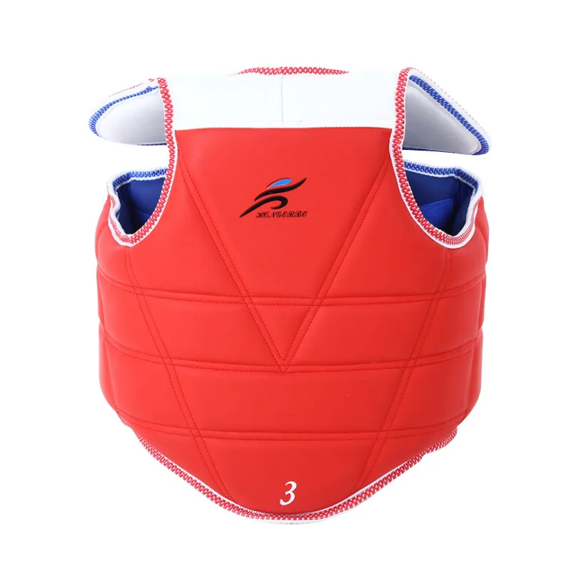 

Taekwondo chest protector Kids Vest Adult Karate Boxing Vest Body Protector WTF Sparring Shoulder Waist Gear MMA Protective Gear, Red, blue