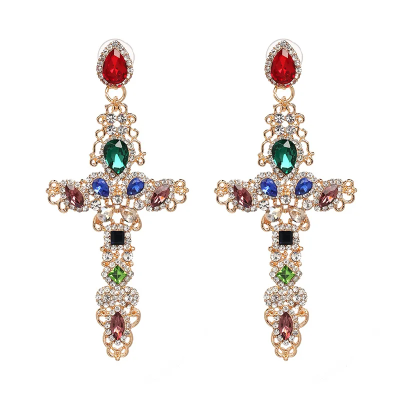 

The cross features diamond stud earrings stylish accessories