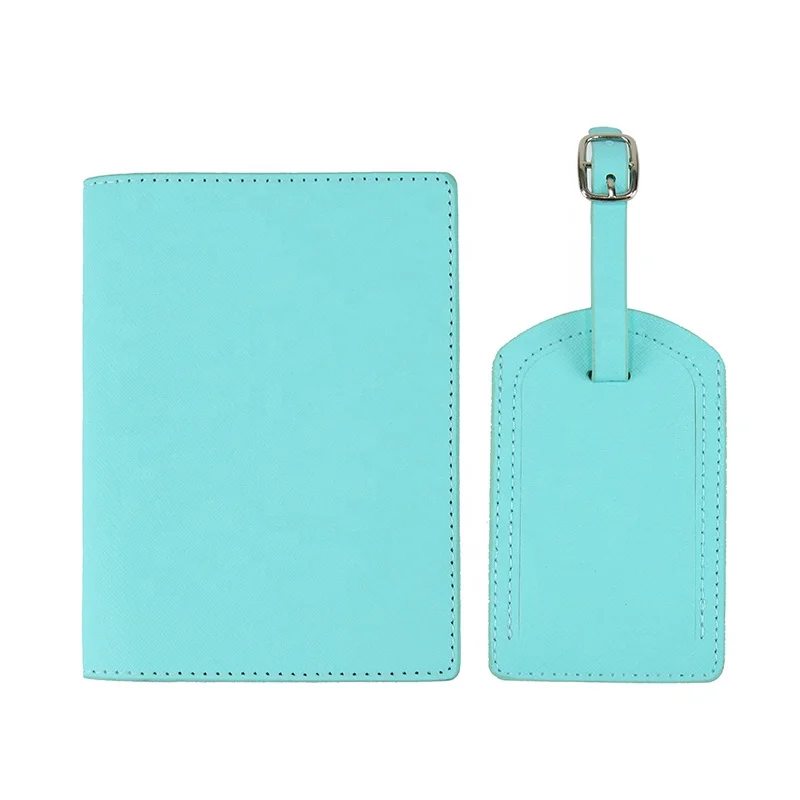 

New Design Whalosale Factory RFID Korea Travel Document Holder Slim Passport Cover And Luggage Tag Set