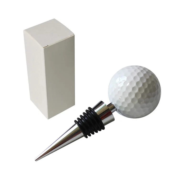 Wine Beer Golf Ball Stopper Zinc Alloy Bottle Stopper Gifts And