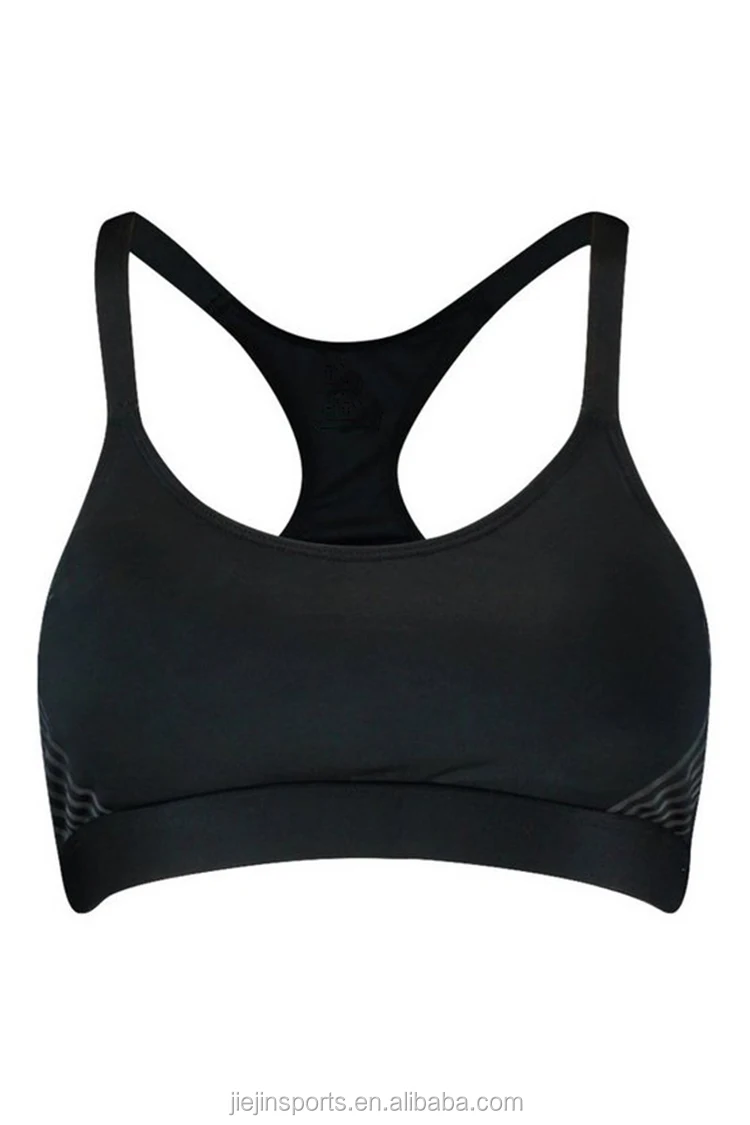 Reflective Outfit Stripe Printing Yoga Bra Fitness Running Athletic