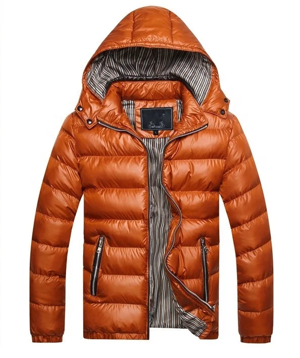 

2021custom wholesale winter casual men coats padded plus size jacket with hooded down