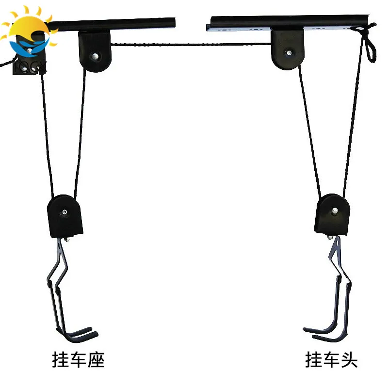 

New Design Bicycle Hanger Roof Mountain Bike Display Rack Bicycle Ceiling Parking Stand, Black