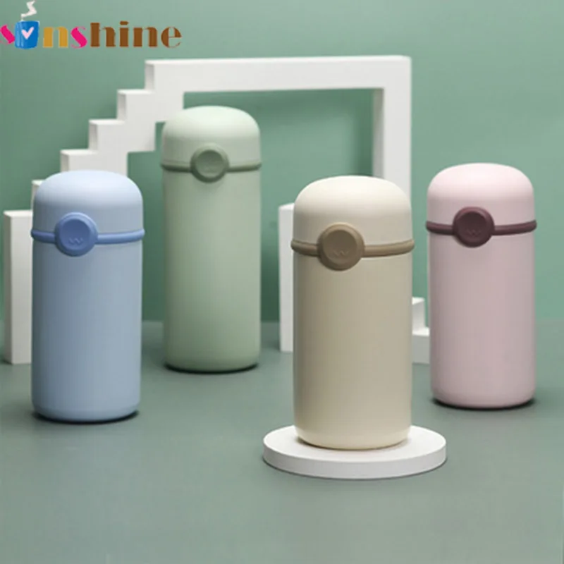 

260ml 350ml matte blue green pink student outdoor travel stainless steel vacuum thermos insulated water bottle, As picture