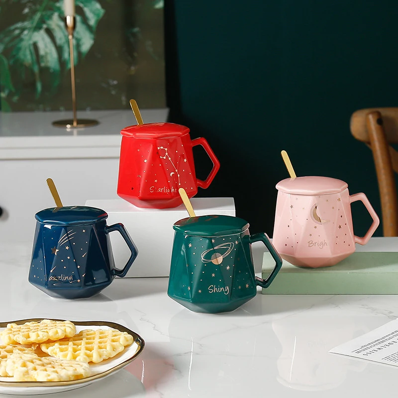 

Custom Porcelain Cups Ceramic Mugs For Coffee Tea Milk Ceramic Mugs 4 Piece Sets