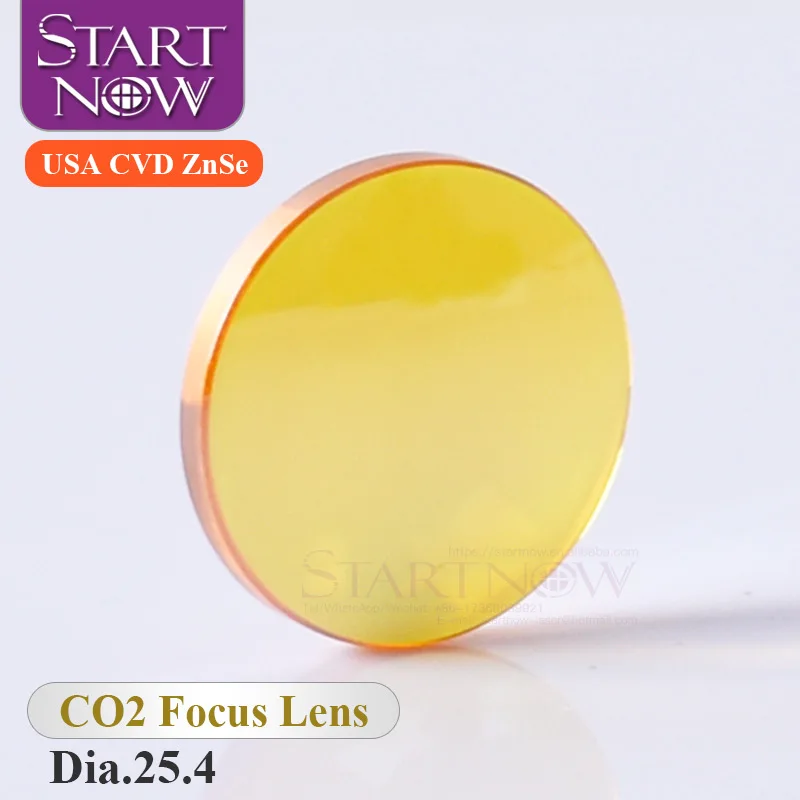

Startnow USA CVD ZnSe Laser Focus Lens for CO2 Laser Mixed Cutting Machine Dia.25.4 F50.8 63.5 76.2 101.6 127 2"-5" Laser Lens