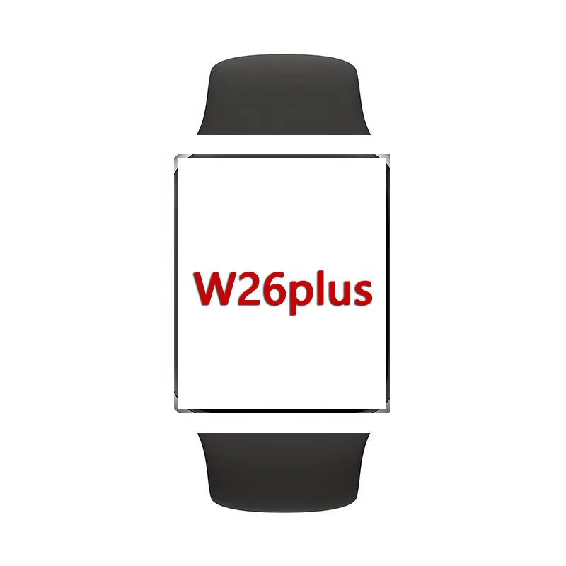 

IP68 waterproof fitness tracker blood pressure heart rate monitor band smartwatch w26+ serie 6 smart watch iwo w26plus, Silver, black
