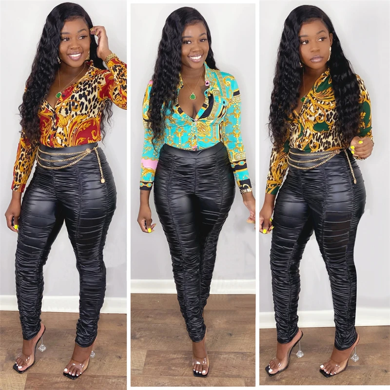 

Black Owned Business Women Leather Pants, Designer Plus Size Women Pants, Luxe Vendor Top Brand Leggings, Varied designs