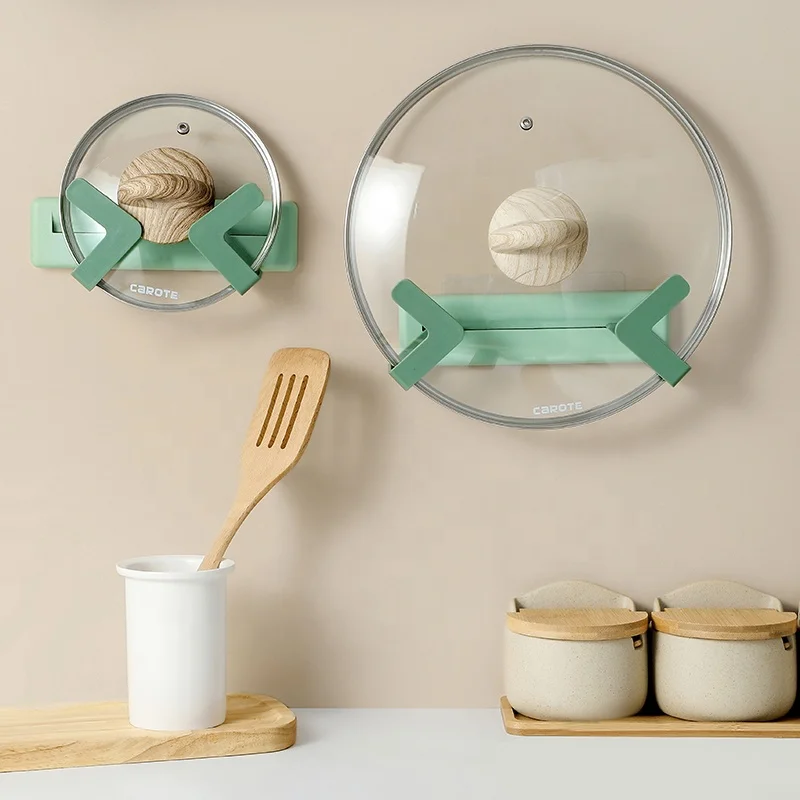 

Kitchen Storage Wall Cabinet Door Mounted fry Pan and Pot lid cover Organizer Holder Rack X-shaped adjustable pot cover rack mul, White , green , yellow