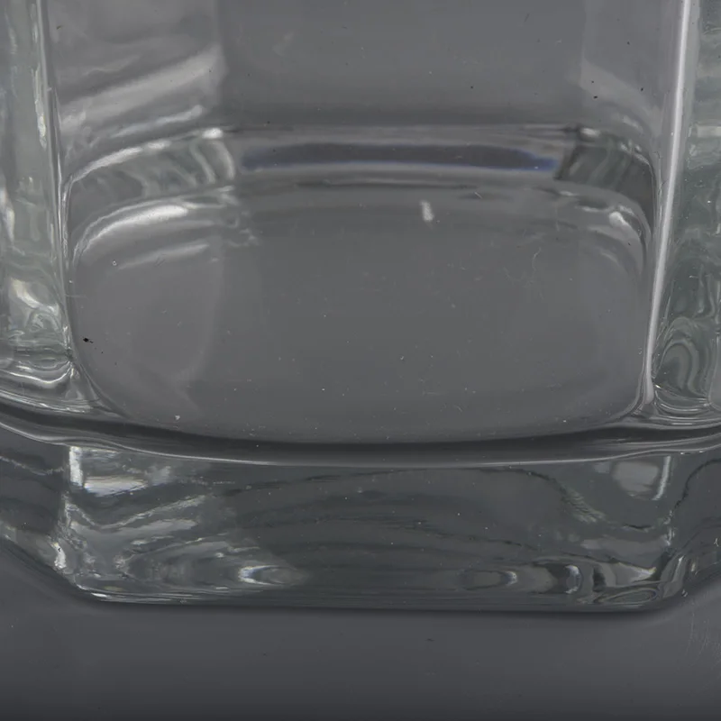 hexagonal glass candle jars with large capacity
