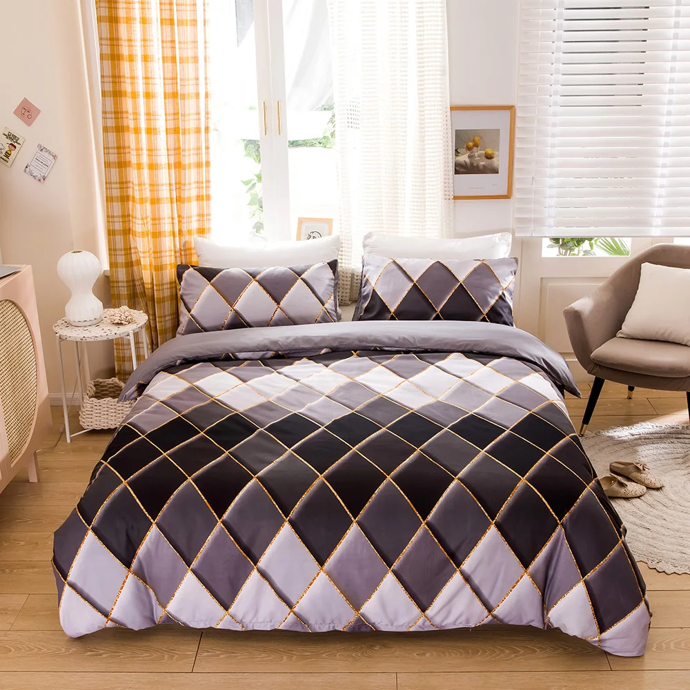 100 Polyester 90gsm Microfiber Printed Soft High Quality Bedding Set Duvet Cover Set Buy High