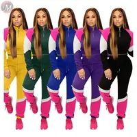 

9102529 casual fashion zipper tracksuit Women Clothing Sexy two piece Sets Outfits For Plus Size Outfit Womens 2 Piece Set 2019