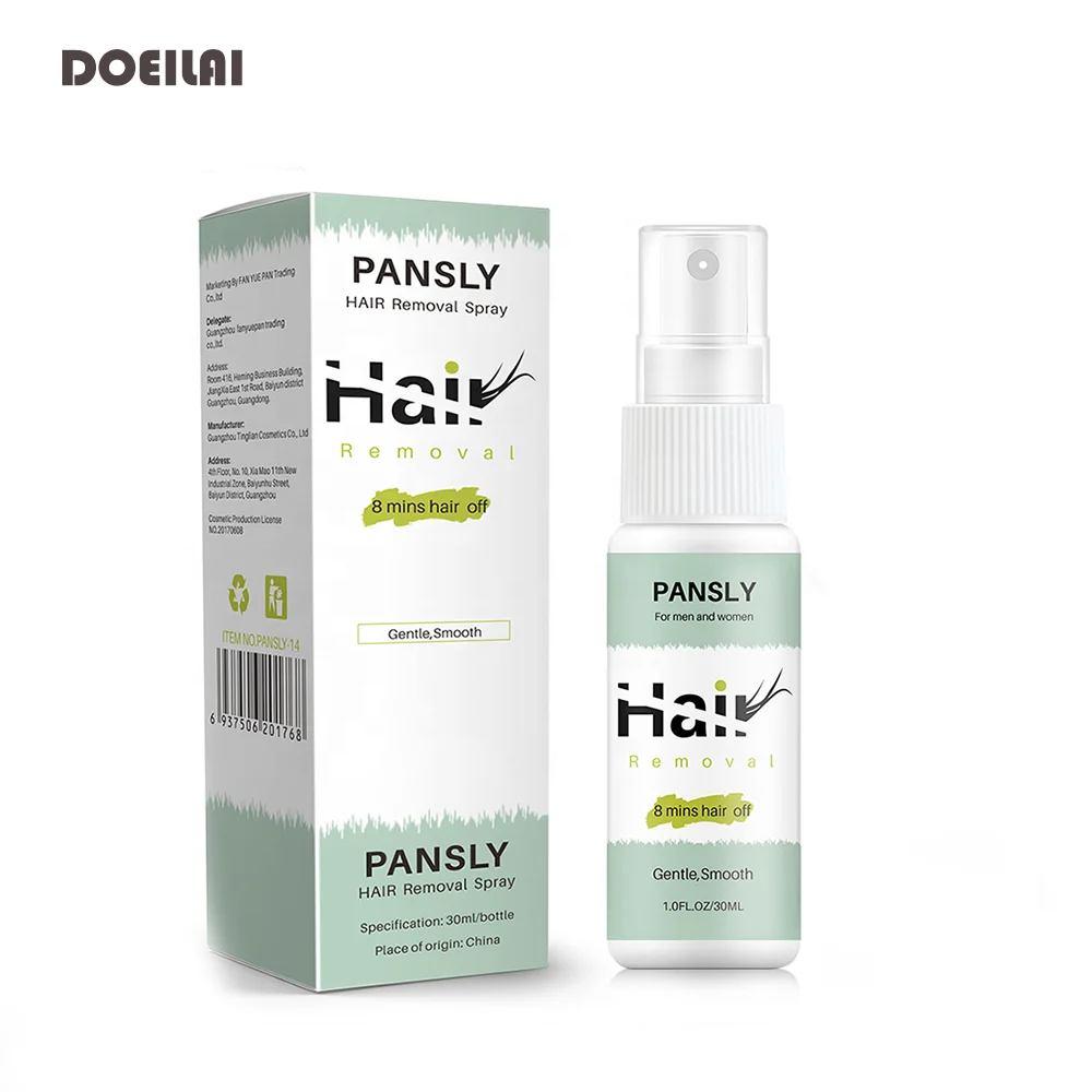 

PANSLY Hair Removal Spray For Men Woman Body Private Parts Legs Facial Hair Removal Cream Smooth Skin Depilatory Cream, White