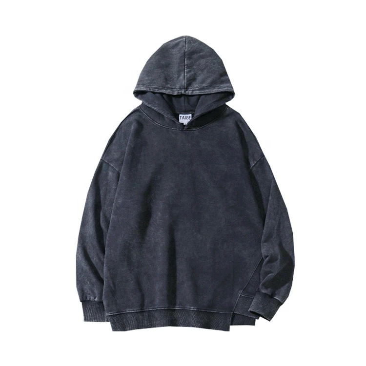 

Custom Wholesale Blank 100% Cotton Street style Acid Washed Oversized Men's Hoodies plus size Hoodie