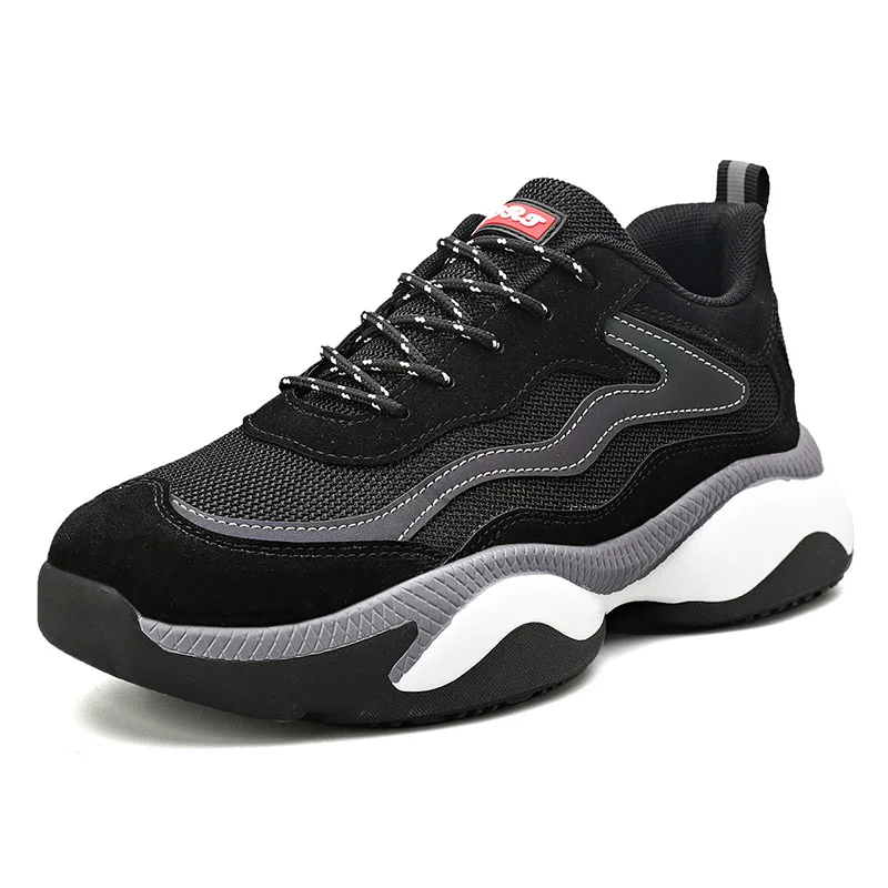 

High neck sneakers factory wholesale height increasing trainers active racing sport shoes for men