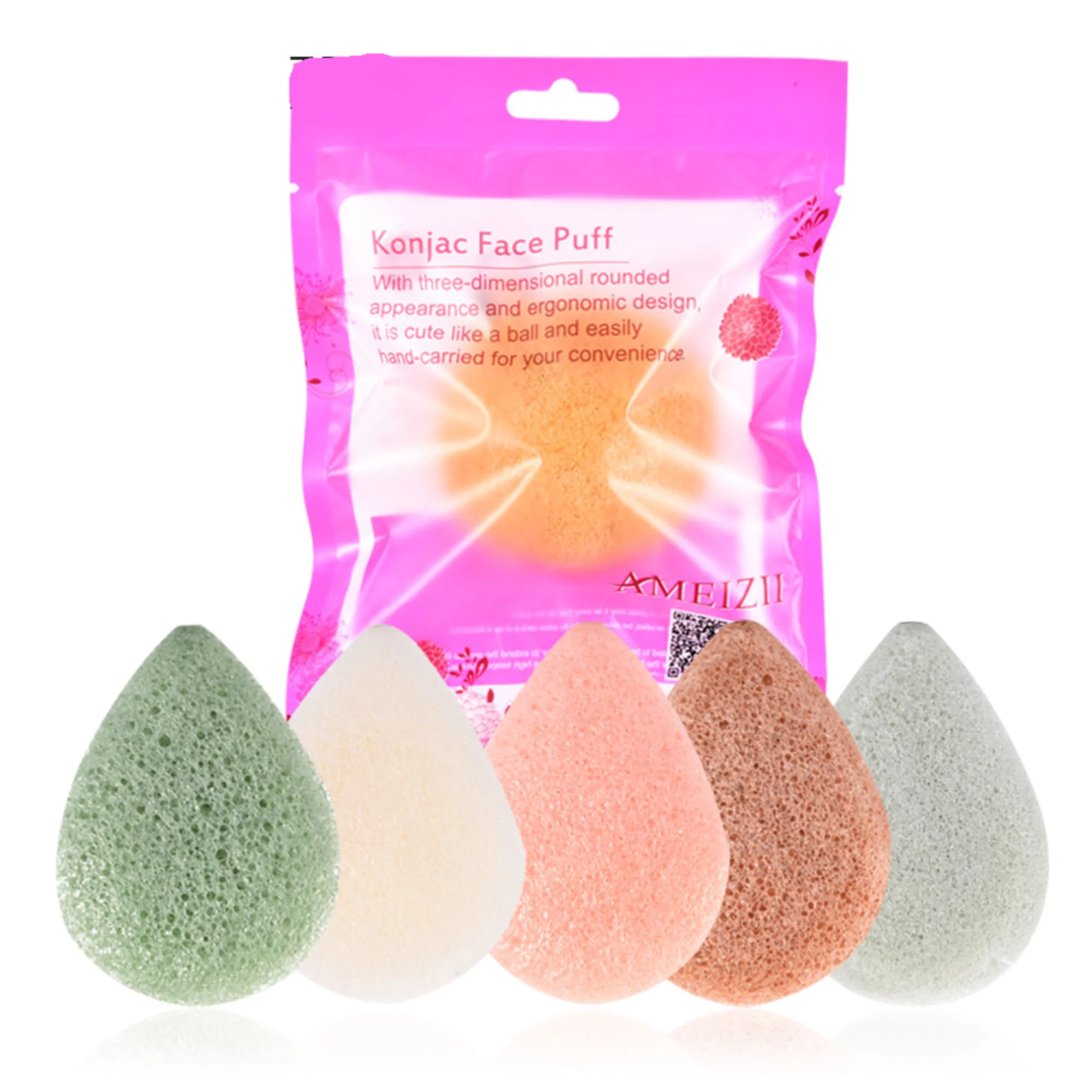 

Skyey Care Konjac Sponge Natural Facial Cleansing Exfoliating Beauty Sponges, White,red,black,green,yellow,pink