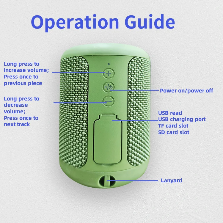 New fashion Mini IPX7 Waterproof Portable Bluetooth Fabric Outdoor Speaker - ANKUX.COM