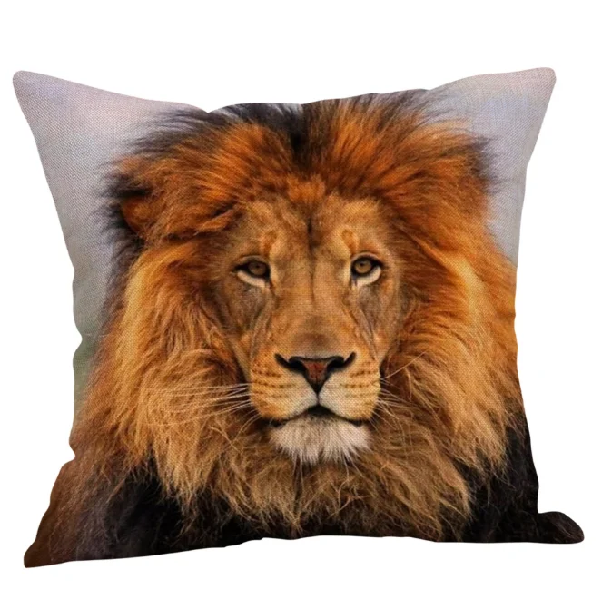 Best Selling Animal Print Lion cushion cover sofa