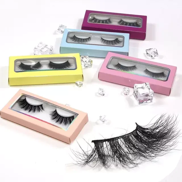 

AG21 Factory wholesale 15mm natural style lasheswholesale vendor mink fluffy eyelash eye lashesh box, Black color