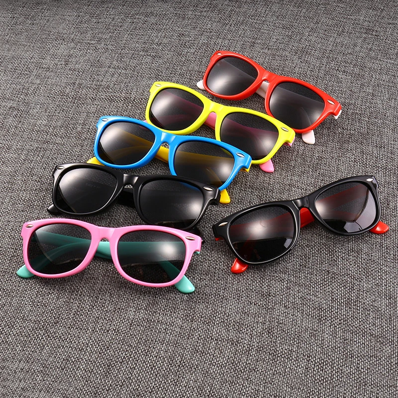 

Classic wholesale silica gel anti-ULTRAVIOLET sunglasses kids baby polarized children sunglasses, Black,red,blue,green,etc