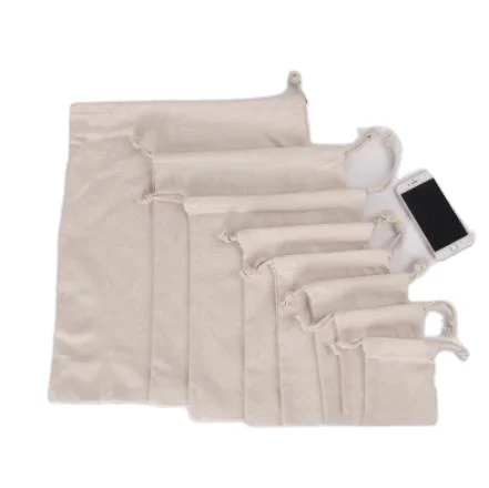 

Double Drawstring Cotton Pouch Gift Sachet Bags Diy Cotton Muslin Bag Mini Canvas Drawstring Bag, Beige, white, black