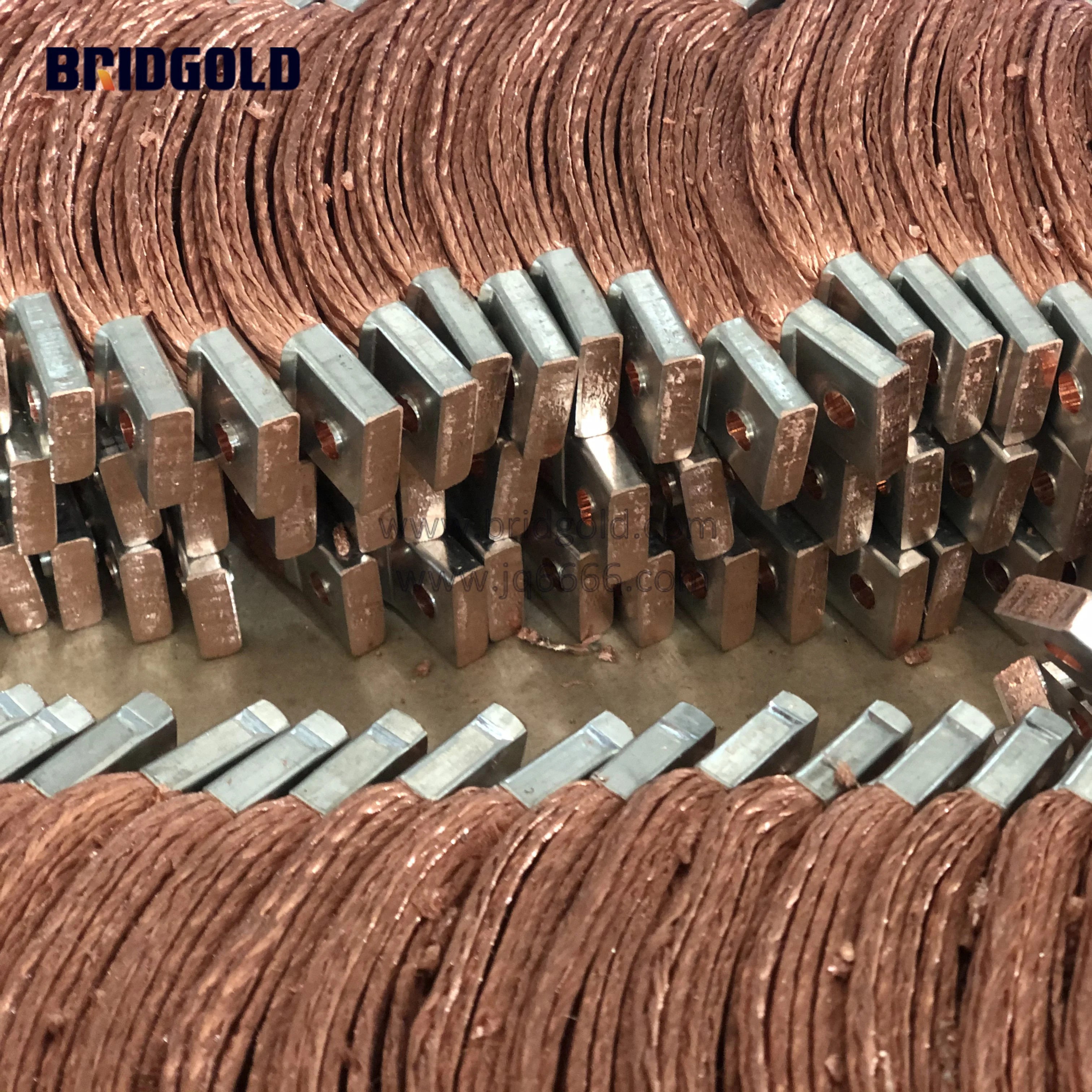 

25mm2 Flexible flat braided ground strap braided earth bonding jumper 150A
