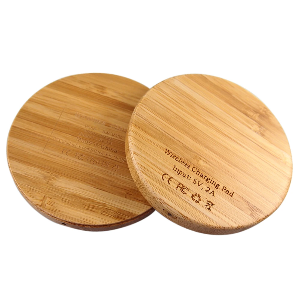 

Qi Fast Full Bamboo Car Wireless Charger Custom Logo Wireless Charging