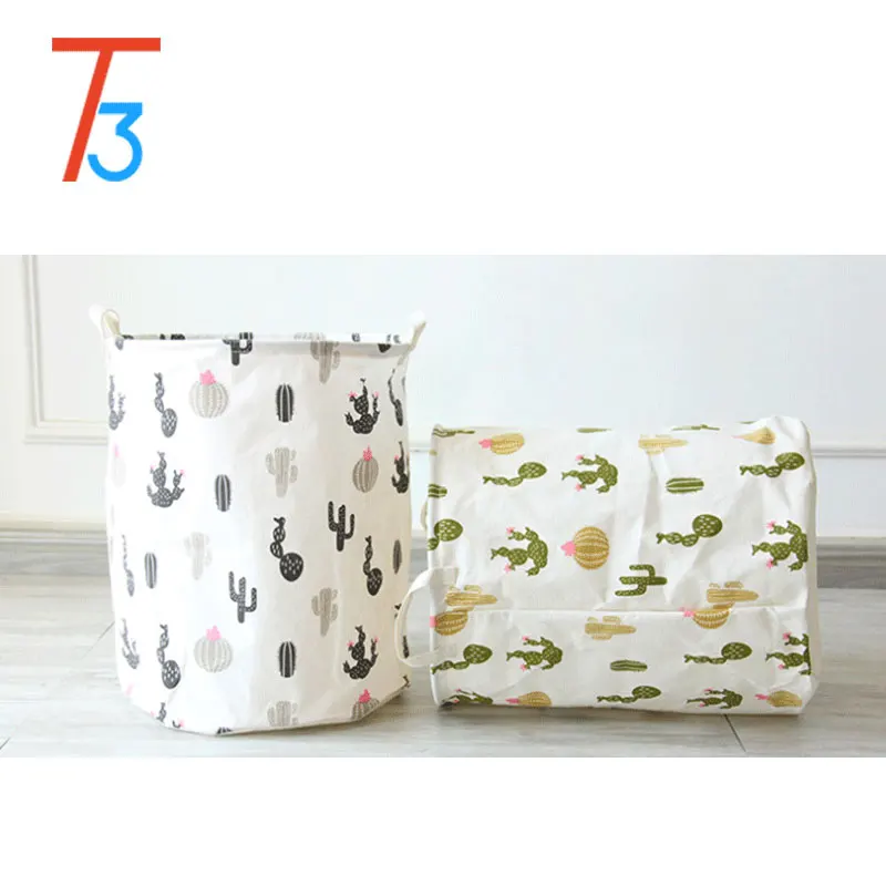 

Canvas hamper Foldable portable hamper Soft storage basket