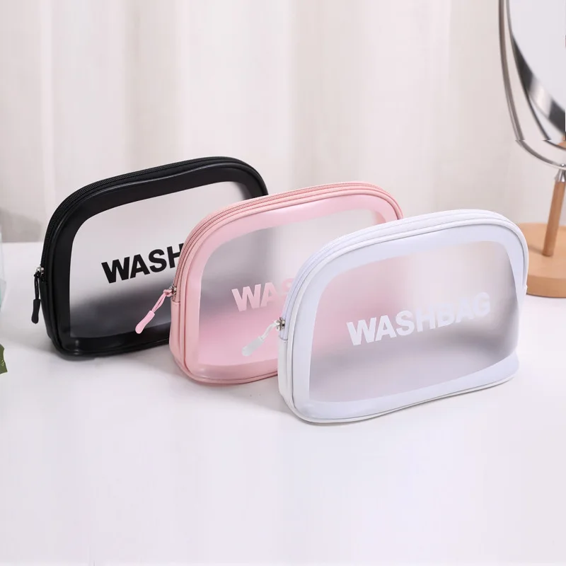 

Transparent PU PVC Bag Color Clear Cosmetic Bag Travel Pouch Make Up Waterproof Bag