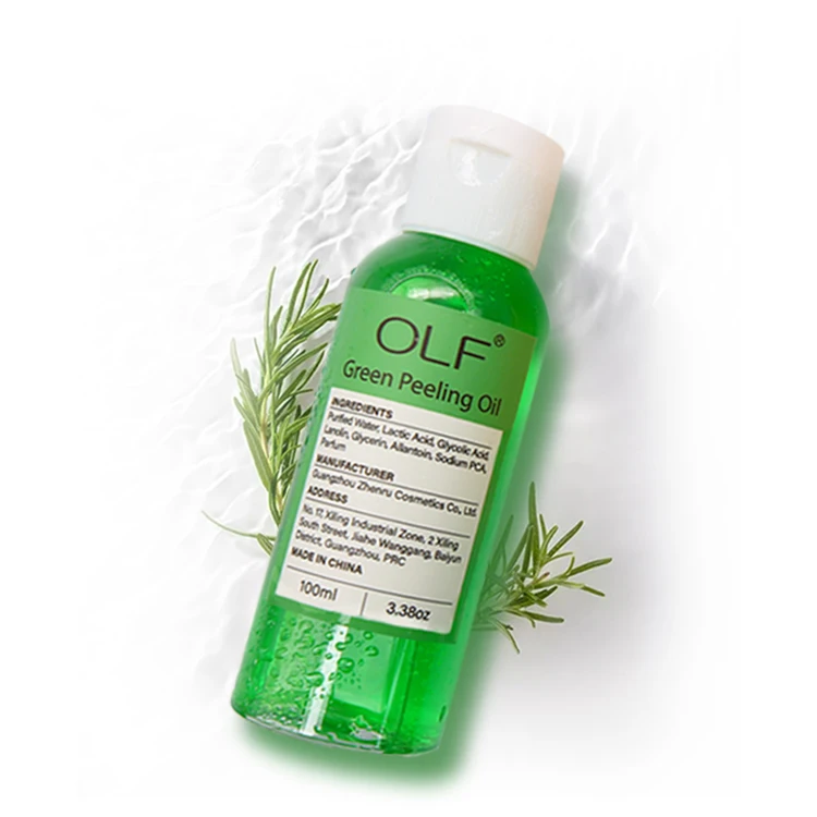 

Private label body skin peeling whitening yellow green peeling oil
