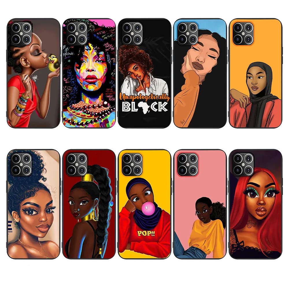 

Cartoon Black queen girls Matte Soft TPU Phone Case Cover For iPhone 11 pro MAX