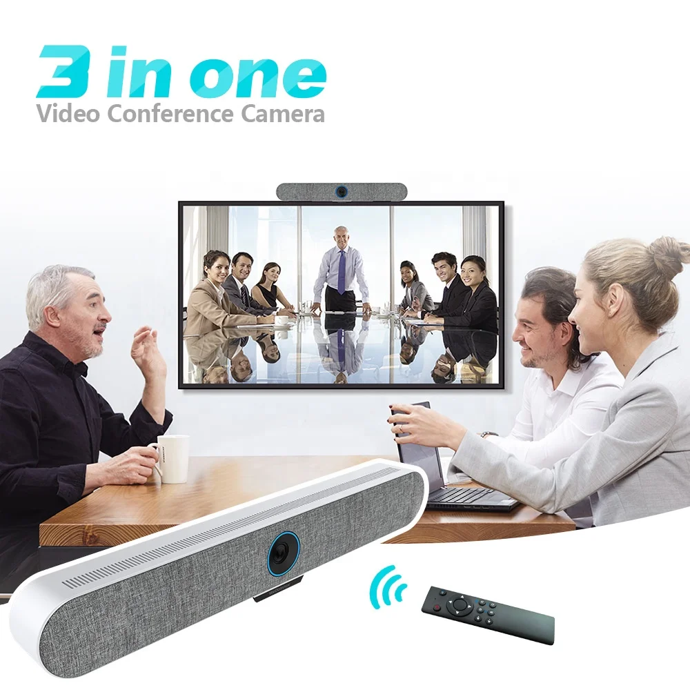 

3 in 1 Webcam Built-in 4 Microphones Arrays And Speaker Video Conferencing Camera For Video Conferencing Streaming