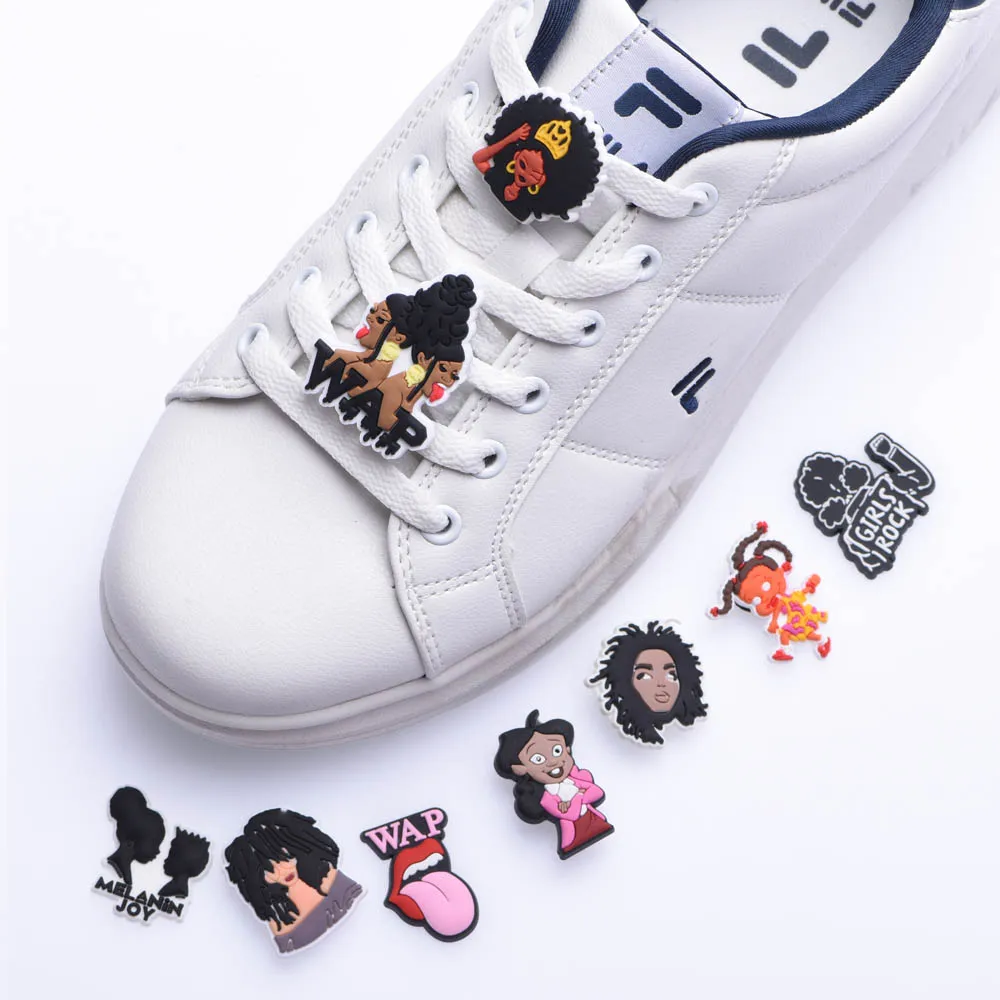 

UNN Shoelace Charms Sororities HBCU Diva Girls Shoe Ornaments Delta Red Elephant Jewels 1913 Sneaker Clip Charms Shoe Accessory, Picture