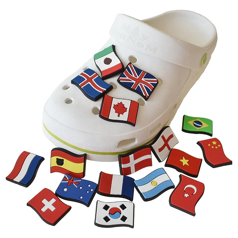 

American Flags countries flags shoe charms fit for clog shoes, As pictures