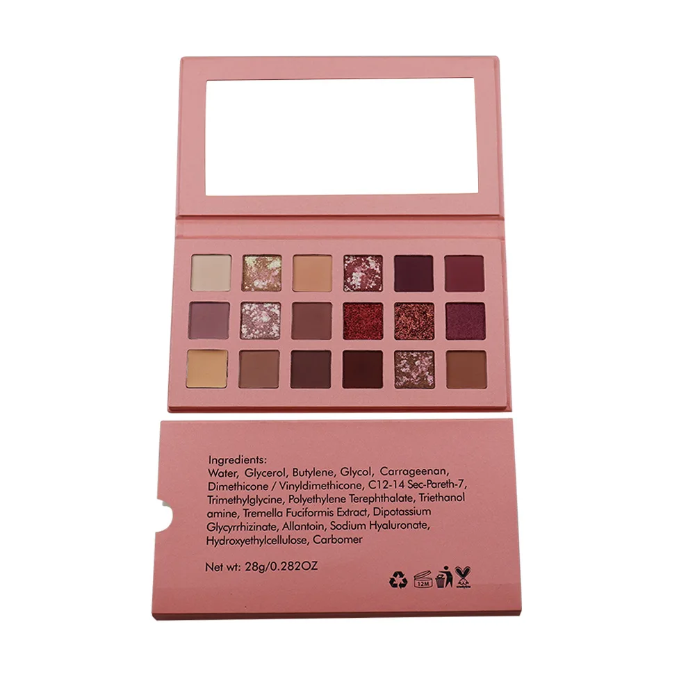 

18 Colors Professional Manufacturer Custom Good Quality Matte Eyeshadow Palette High Pigment Pressed Shine Makeup Eye Shadow