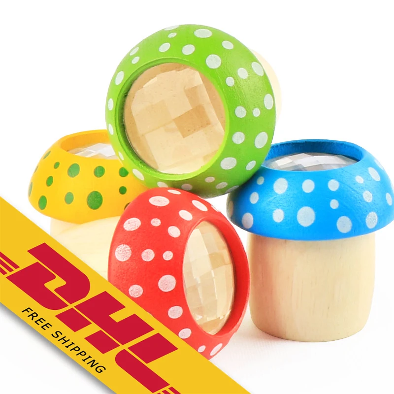 

1pcs Children Cute Mushroom Creative Classic Wooden Kaleidoscope Baby Toy for Child Funny Toy Educational Toy