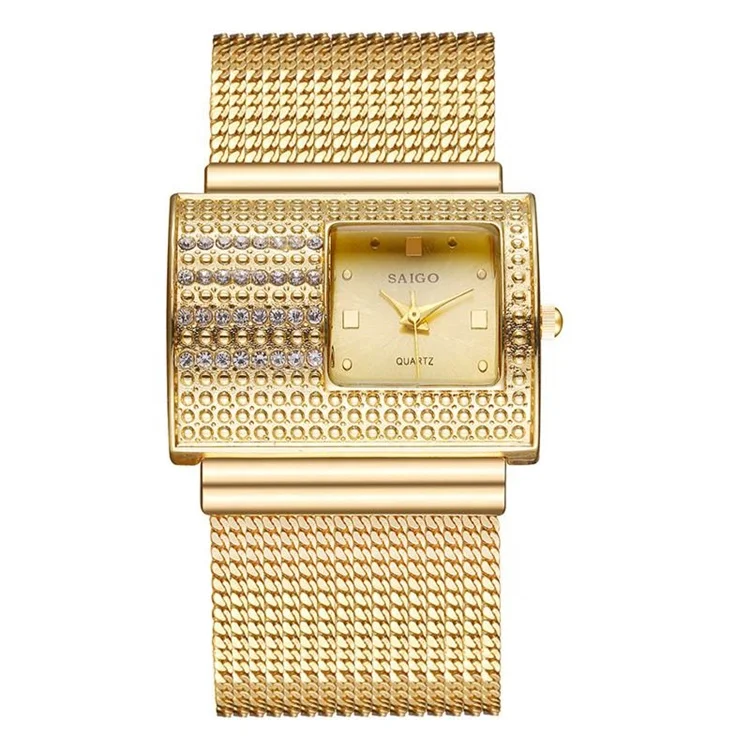 

2021 Fashion Luxury Ladies Wrist Watches Brand Gold Strap Waterproof Women's Bracelet Watch, Picture