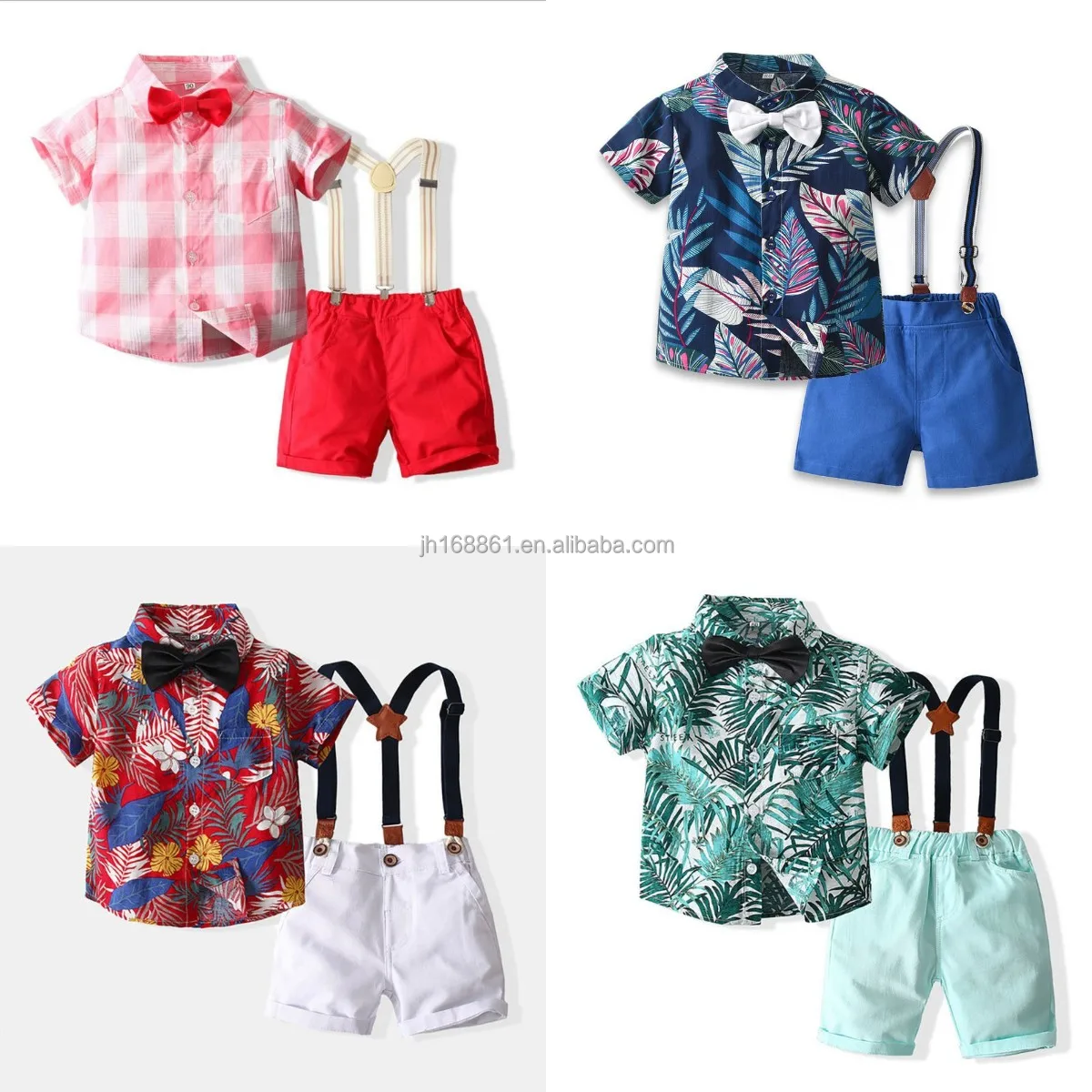 

Wholesale 2021 new high quality T-shirts 2 sets of children's boutique clothing sets summer boy clothing sets, Picture