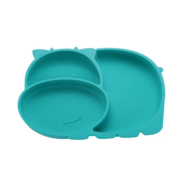 

Silicone Plate Baby BPA free Plate Silicon Tableware Suction Feeding Divided Bowls And Plates Silicone Bowl