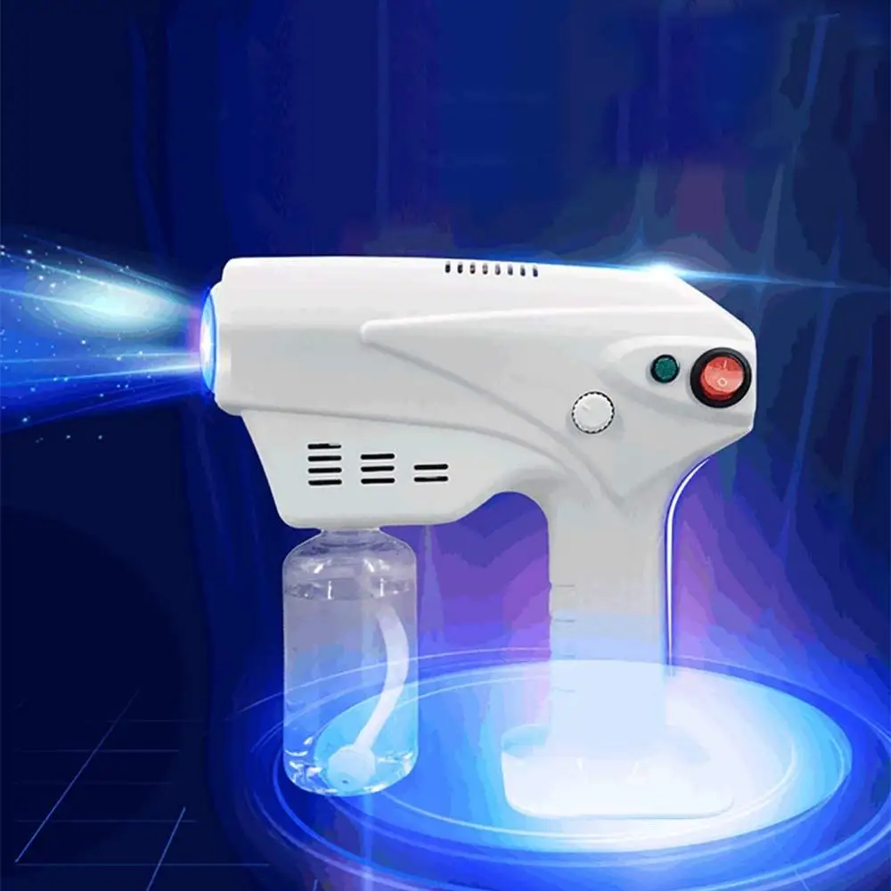 

2022 new five-hole blue light highly efficient and safe portable nano spray sterilizer, White