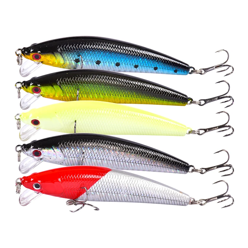 

12g10cm fishing lure minnow 5colors hard plastic bait big minnow fishing minnow hard lure