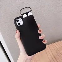 

2in1 Silicone TPU Soft Shockproof Mobile Case Back Cover for iPhone 11 Pro MAX For Airpod Phone Case