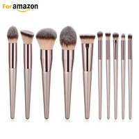 

Amazon solution 10 pcs professional golden handle Hot style makeup brush set for Amazon