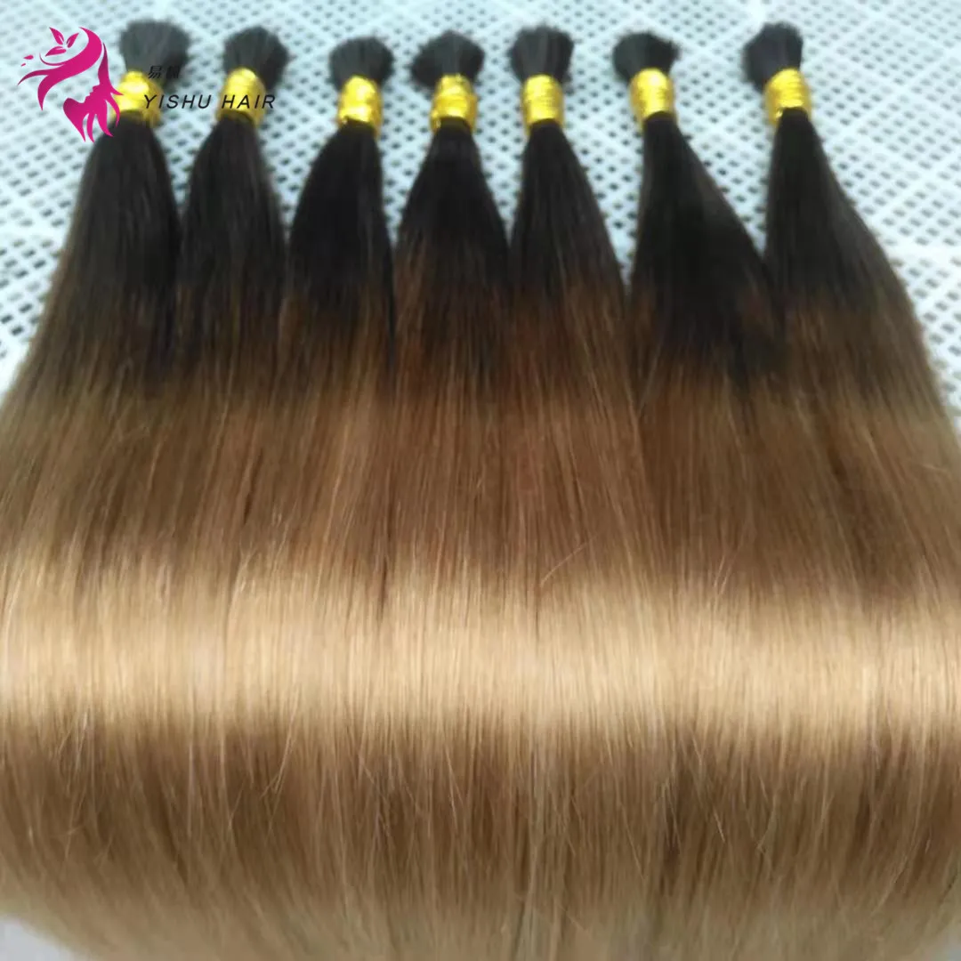 

100% Unprocessed Virgin Remy Human Brazilian/Chinese/Indian Hair bulk no tangle no shedding bulk hair bundle