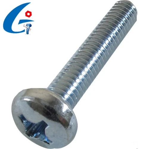 
Zinc Plated Cross recessed/Phillips pan head machine screw 